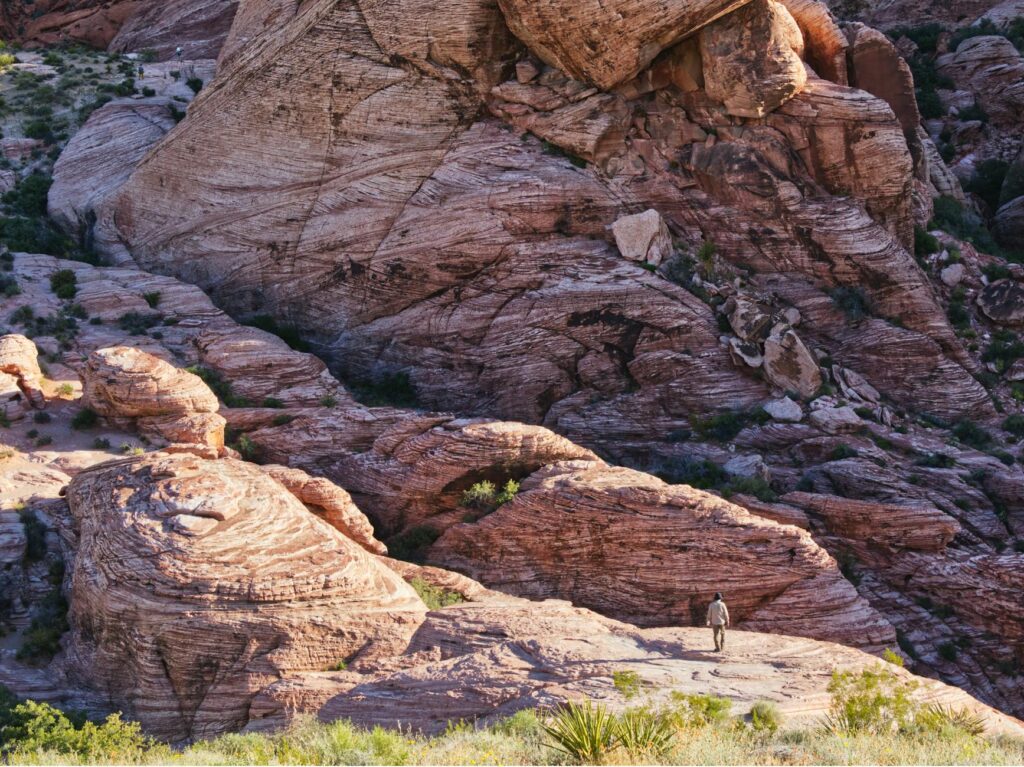 A family enjoying a day at Red Rock Canyon, surrounded by beautiful rock formations. — family activities Las Vegas