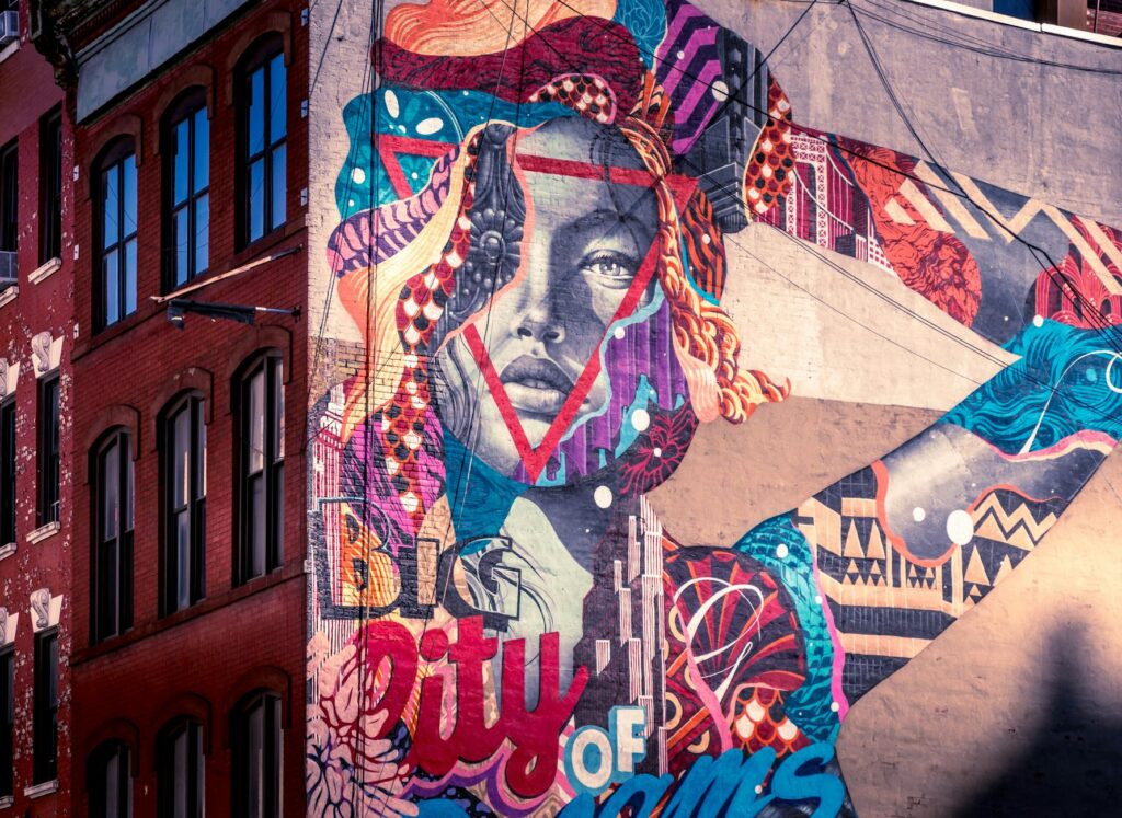 An artsy view of street murals in the Arts District, capturing the creative vibe. — unique experiences Las Vegas