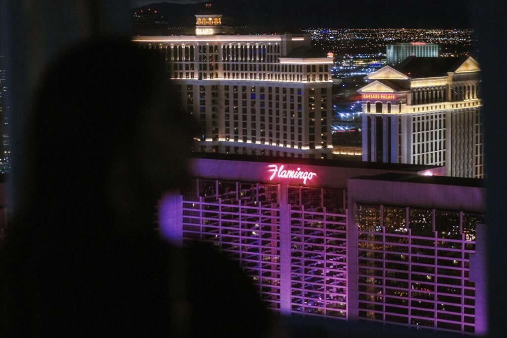 An online booking site displaying cheap hotel deals Las Vegas.