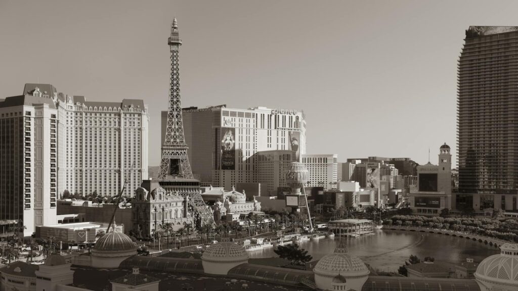 The Eiffel Tower replica at Paris Las Vegas, illustrating its iconic theme. — themed casinos Las Vegas