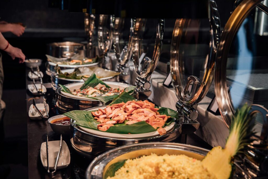 A beautifully arranged buffet spread at The Buffet at Wynn with a variety of cuisines featured. — best buffets Las Vegas