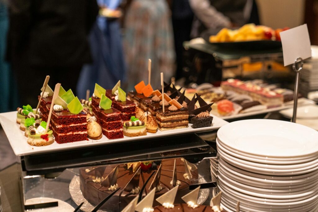 A close-up shot of the dessert section at Bacchanal Buffet, showcasing popular sweet treats. — best buffets Las Vegas