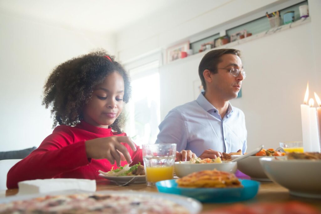 A family enjoying a meal together at the Circus Circus Buffet. — best buffets in Las Vegas