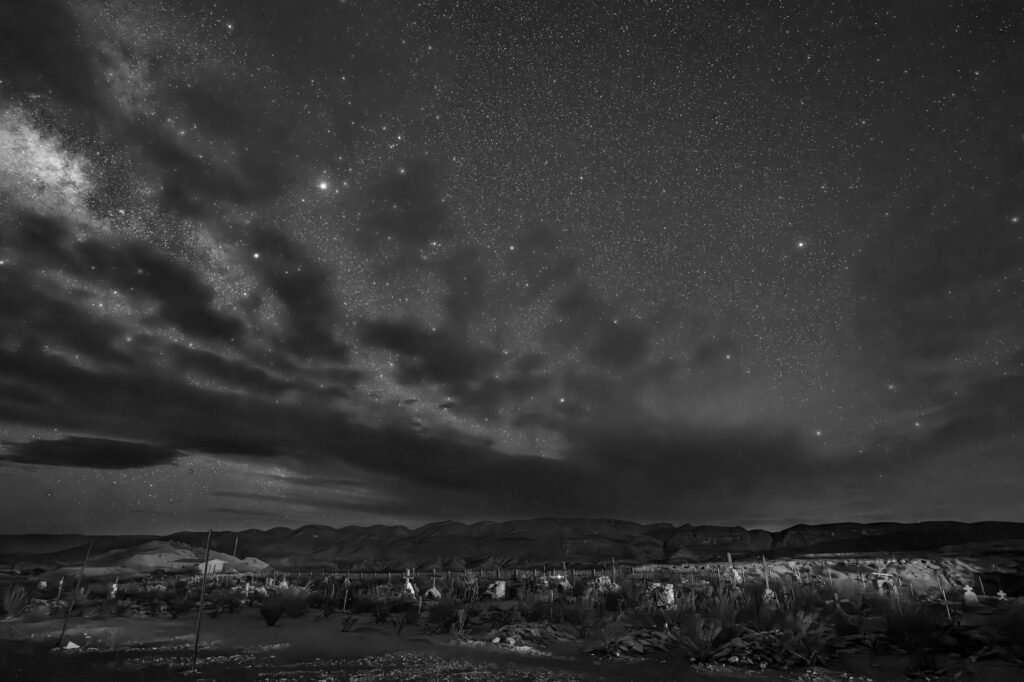 A starry night sky over the Nevada desert, perfect for stargazing enthusiasts. — outdoor activities Las Vegas