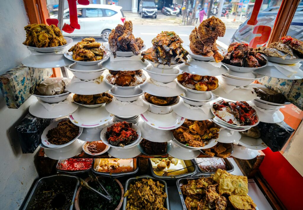 A vibrant spread of dishes at one of the best buffets in Las Vegas, showcasing a variety of cuisines.