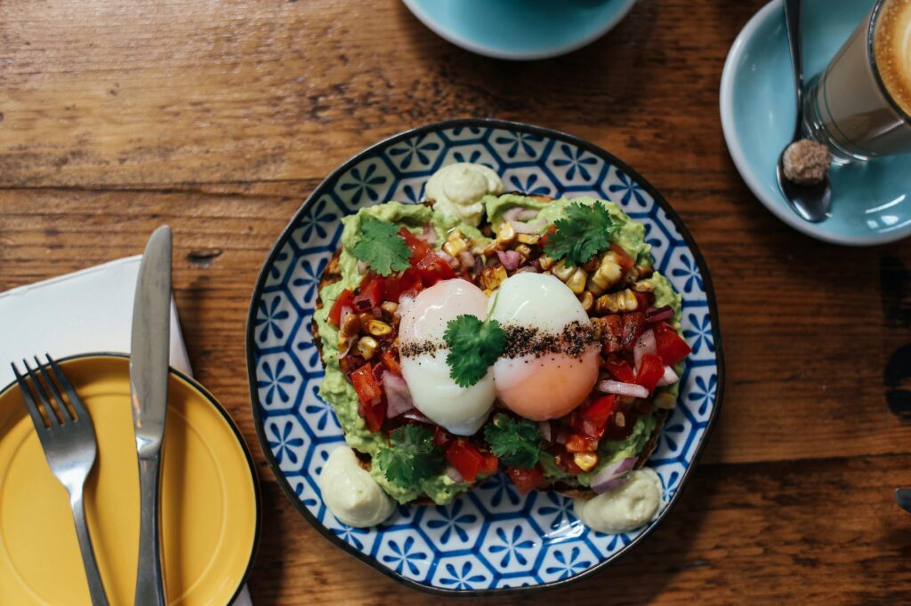A vibrant spread of dishes from a popular Las Vegas brunch restaurant, showcasing colorful plates and garnishes. — best …