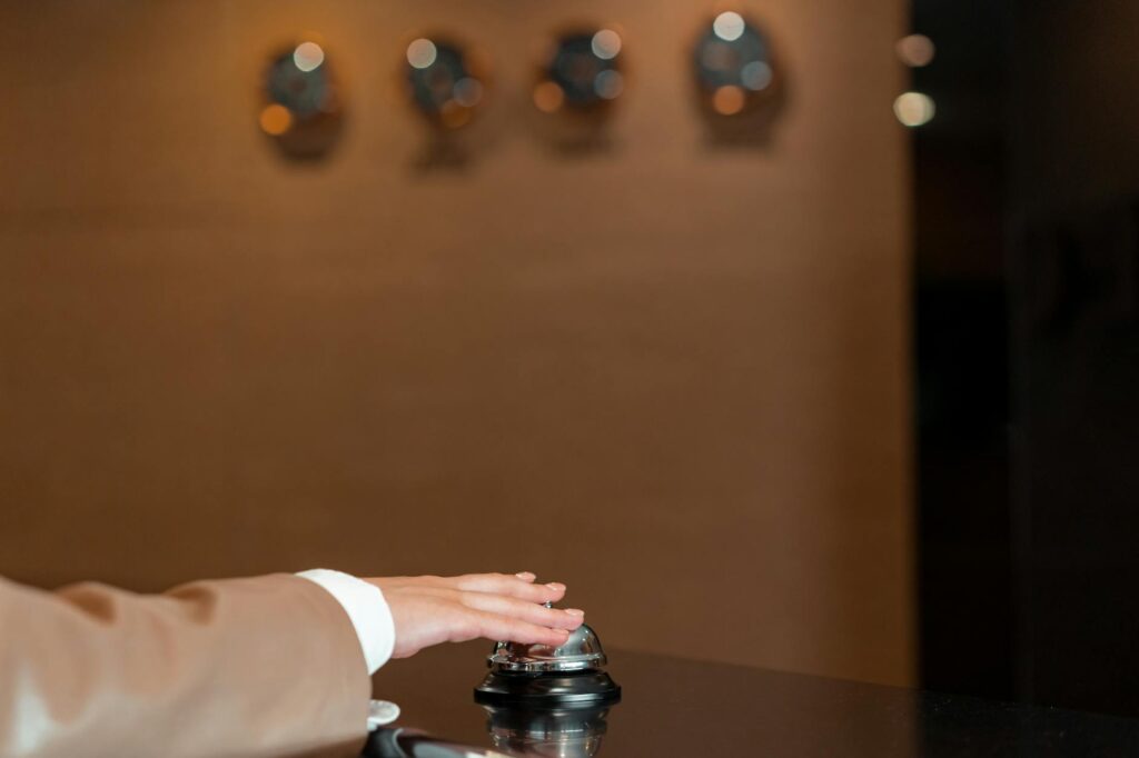 An inviting hotel concierge desk ready to assist guests with show tickets — discount show tickets Las Vegas