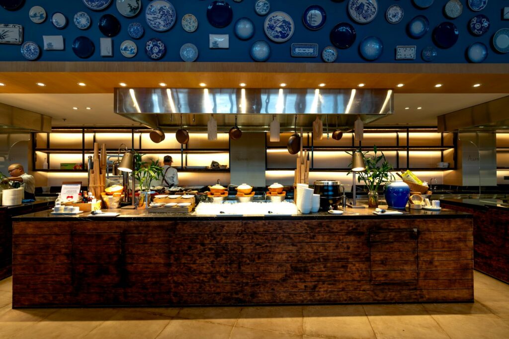 The elegant dining setup at The Buffet at Bellagio with its stunning decor. — best buffets Las Vegas