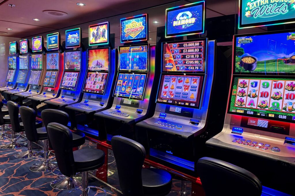 A beginner-friendly slot machine with clear instructions displayed on the screen. — las vegas casinos guide