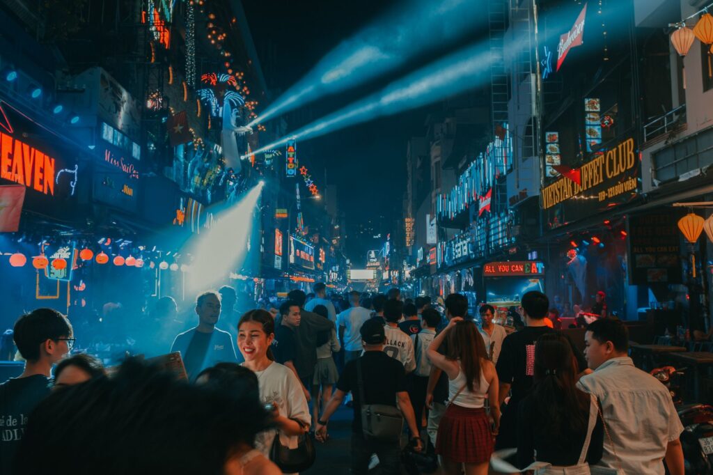 A bustling nightlife scene showcasing a unique club or bar. — unique experiences in Las Vegas