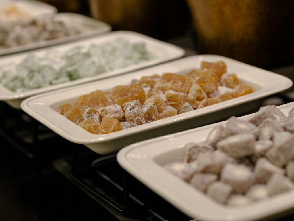 A close-up of a dessert station featuring an array of sweet treats — best buffets Las Vegas