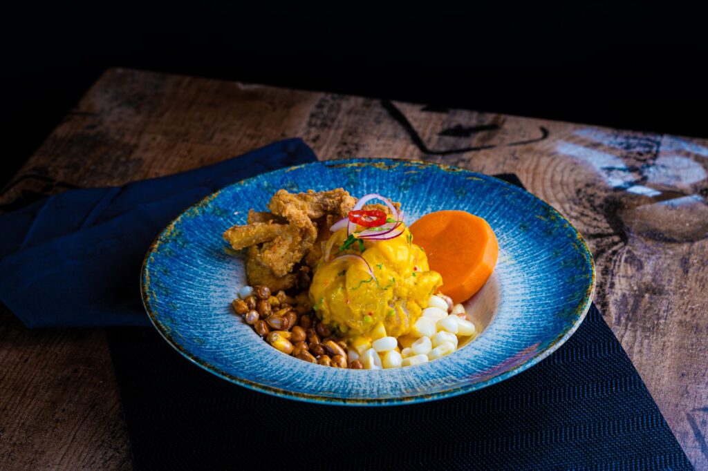 A colorful plate of international cuisine from an ethnic restaurant in Las Vegas. — best restaurants las vegas