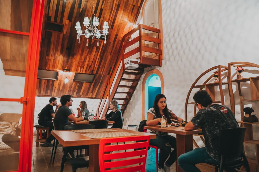 A cozy, hidden gem restaurant with locals enjoying their meals, reflecting the community vibe — best restaurants in Las …