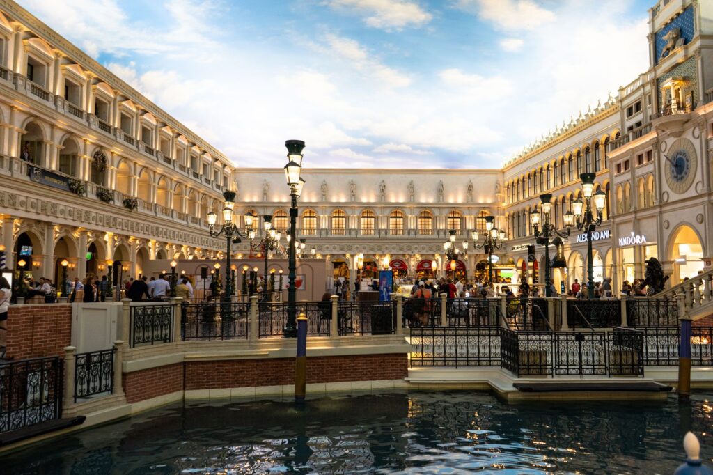 A cozy indoor scene at a Las Vegas casino during winter months. — best time to visit Las Vegas