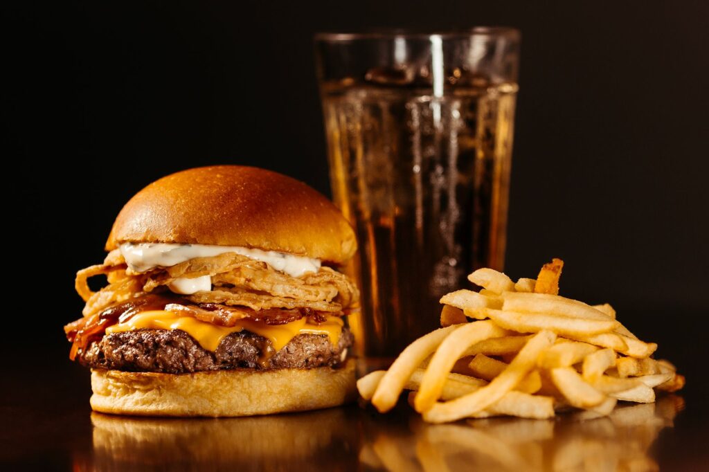 A delicious burger and fries combo highlighting cheap eats in Vegas — affordable restaurants in Las Vegas