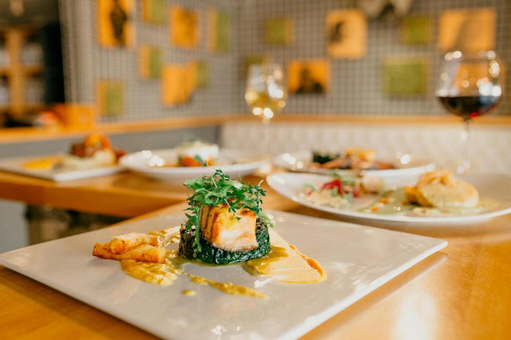 A delicious meal served at a popular Las Vegas restaurant, representing diverse dining options. — first time visiting La…