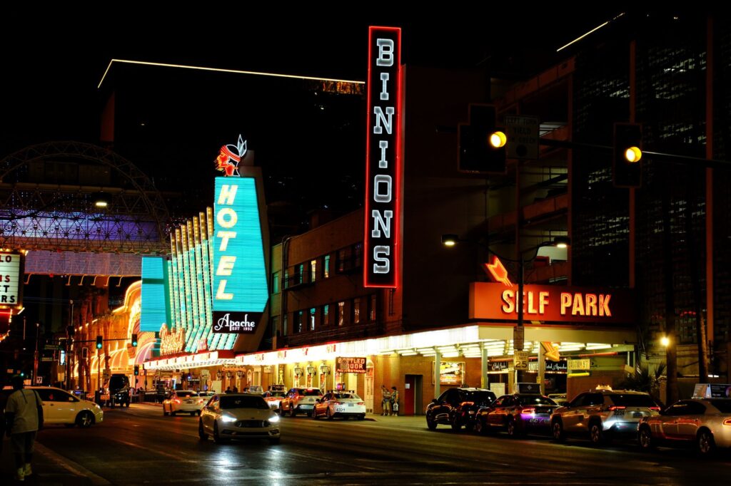 A scenic view of Fremont Street, showcasing its vibrant lights and atmosphere. — Las Vegas local tips