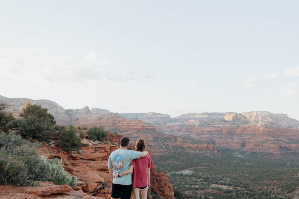 A serene view of the Red Rock Canyon, perfect for a couples hike. — romantic things to do in las vegas