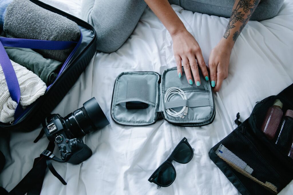 A traveler's toiletries laid out neatly for packing. — las vegas packing list