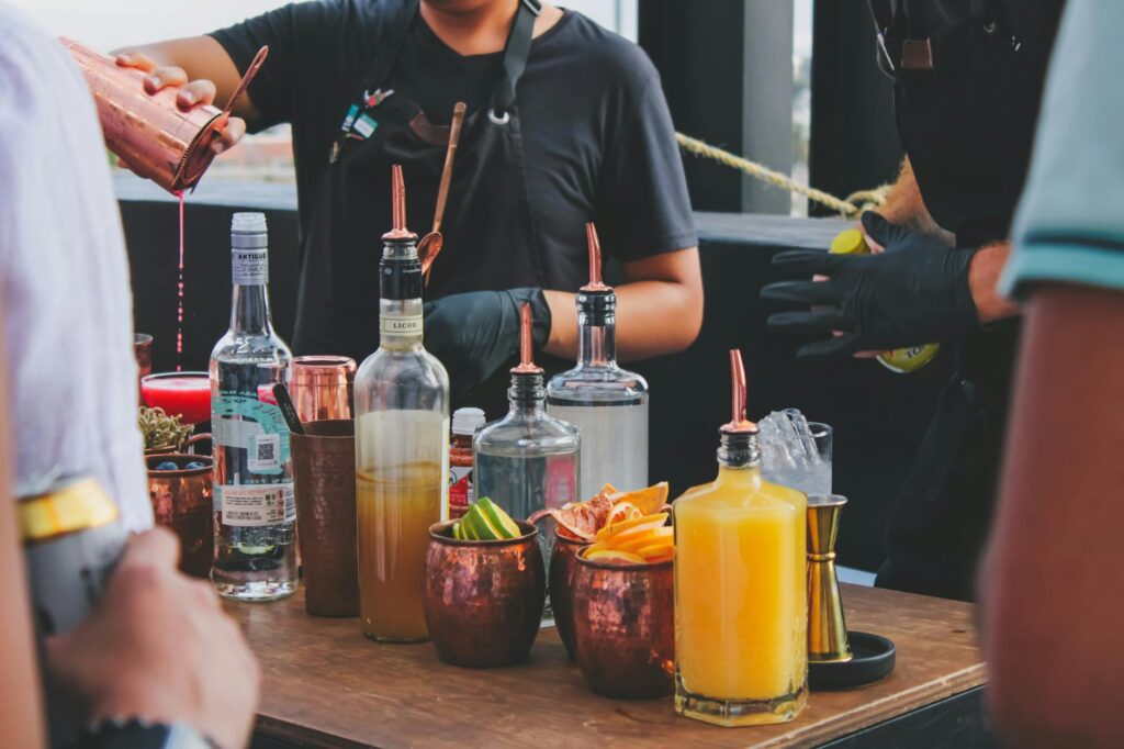 A trendy cocktail being served at a rooftop bar in Las Vegas. — Las Vegas nightlife 2026