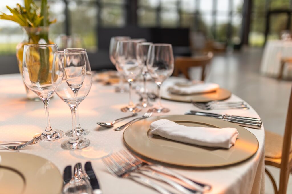 An elegant dining setting at a fine dining restaurant in Las Vegas. — top restaurants in Las Vegas 2026