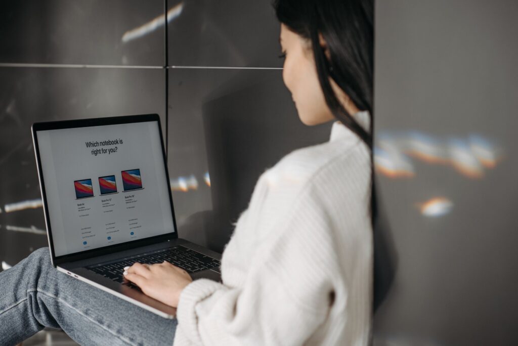 An image of a traveler using a flight comparison tool on a laptop. — cheap flights to Las Vegas