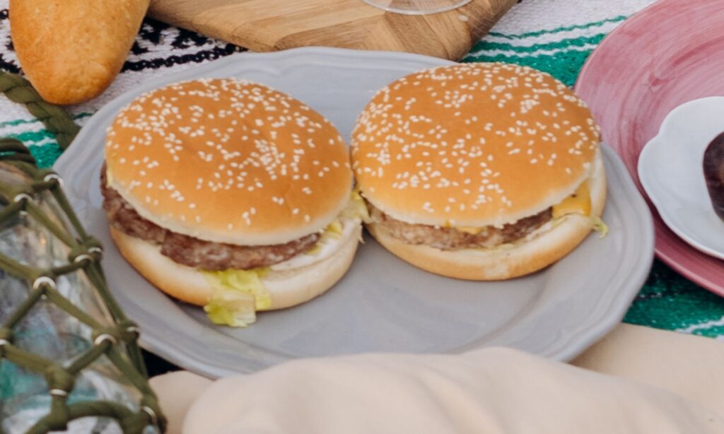 An up-close shot of a delicious burger from a popular food truck. — best food trucks in Las Vegas