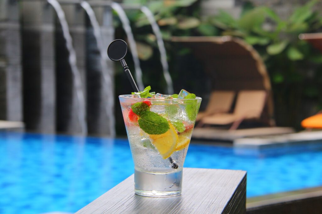 Close-up of a refreshing cocktail served poolside, perfect for a hot Vegas day. — Las Vegas pool parties 2026
