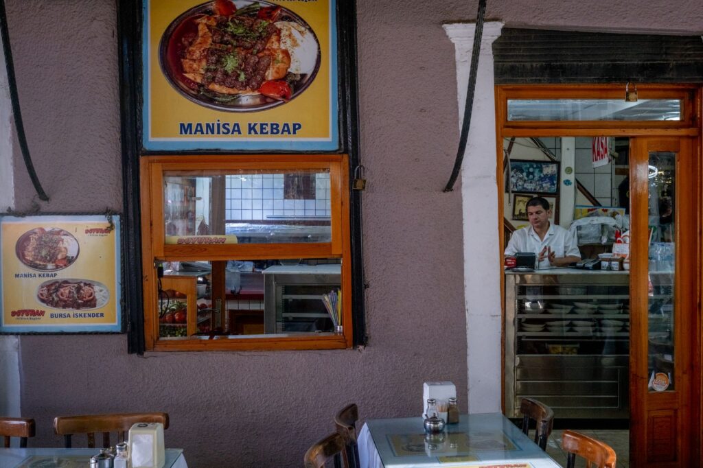 Local diners enjoying meals at a popular budget eatery — cheap food las vegas