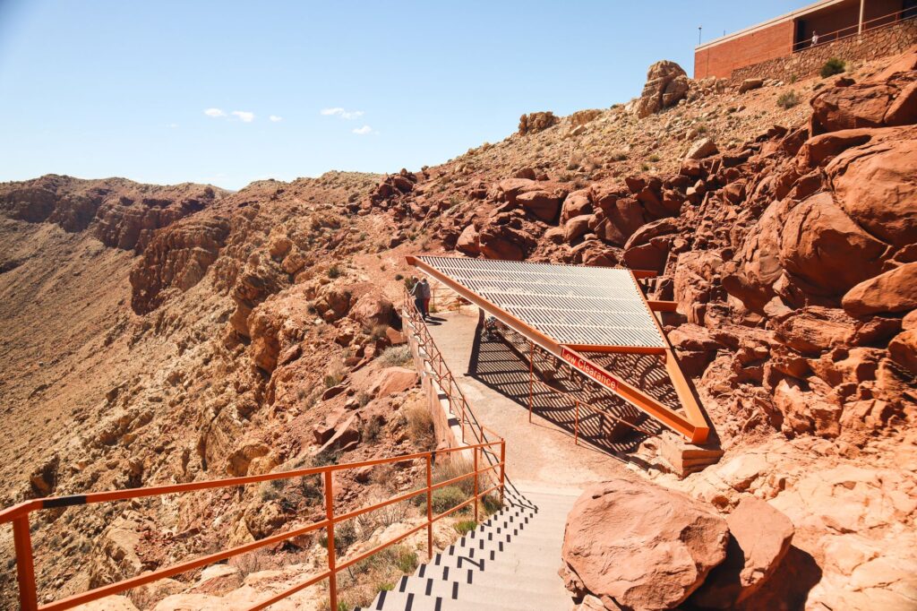 Visitors at the entrance of the Red Rock Canyon visitor center. — red rock canyon vegas