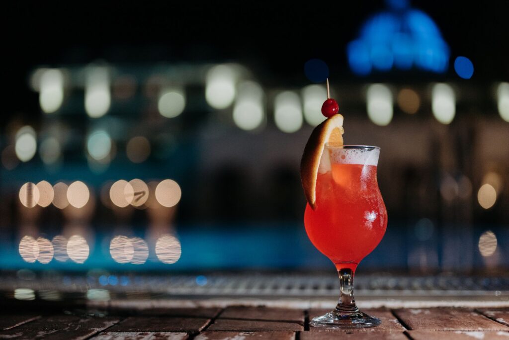 A close-up shot of a signature cocktail served at one of the top Vegas pool parties. — Las Vegas pool parties