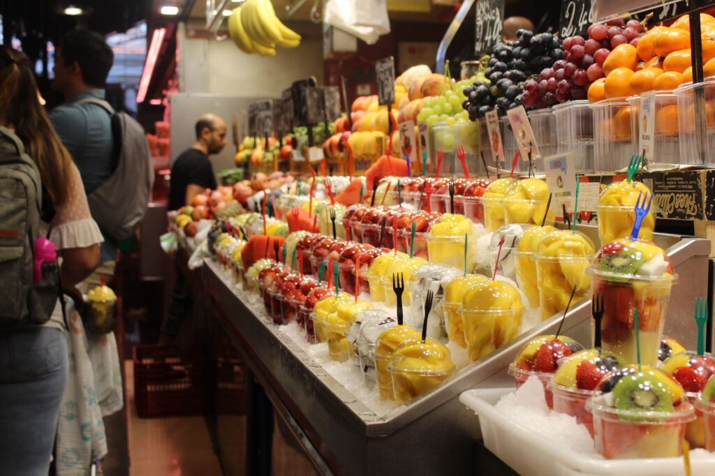 A colorful food market in Las Vegas showcasing fresh local produce and ingredients for restaurants. — new restaurants La…