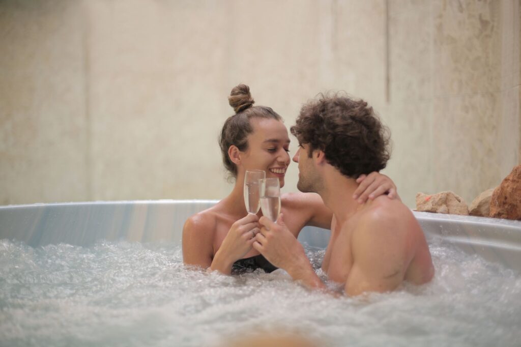 A couple enjoying a relaxing spa treatment in a high-end resort. — luxury vegas experiences