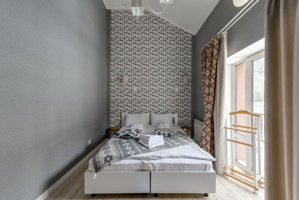 A cozy hotel room interior from one of the budget-friendly hotels. — budget hotels in Las Vegas