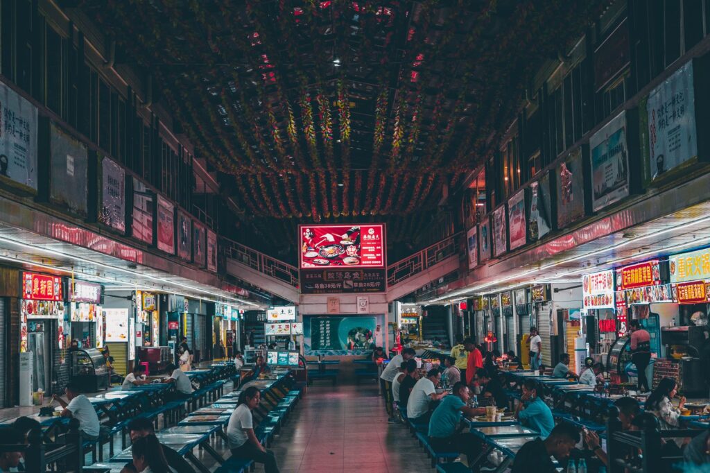 A dining scene featuring affordable local eateries near budget hotels. — affordable hotels in Las Vegas