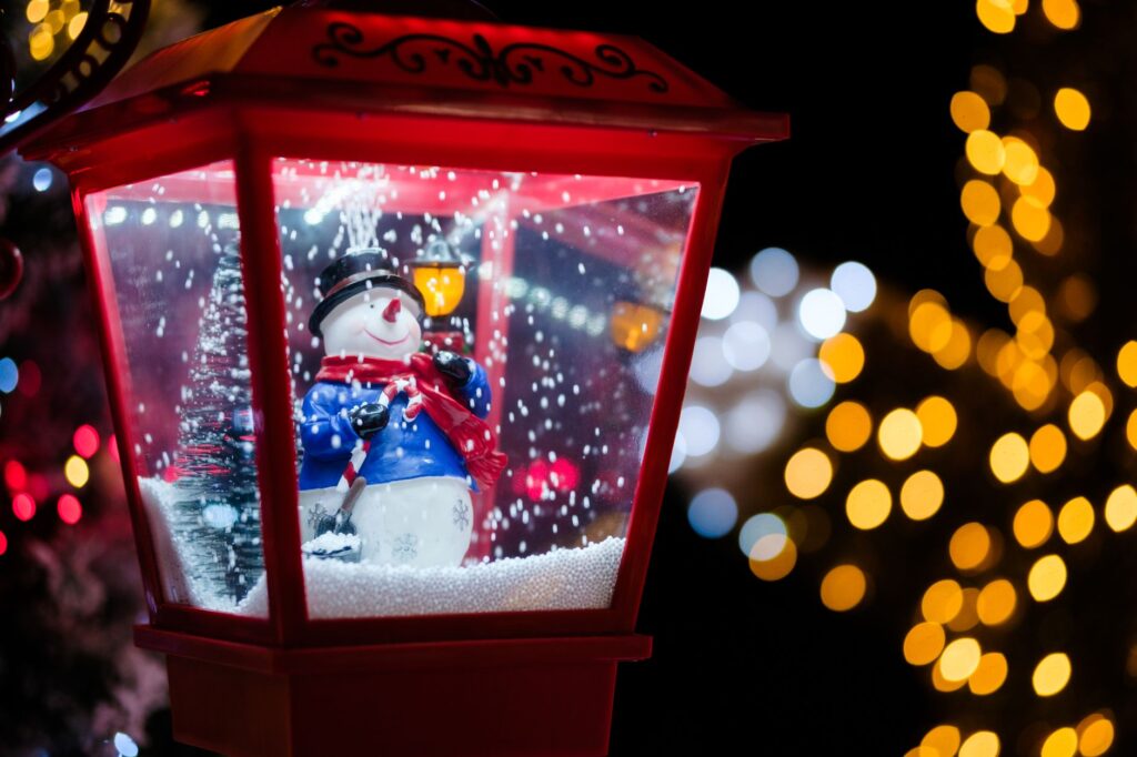 A festive display of holiday lights on the Strip during December, capturing the holiday spirit. — best time to visit Las…