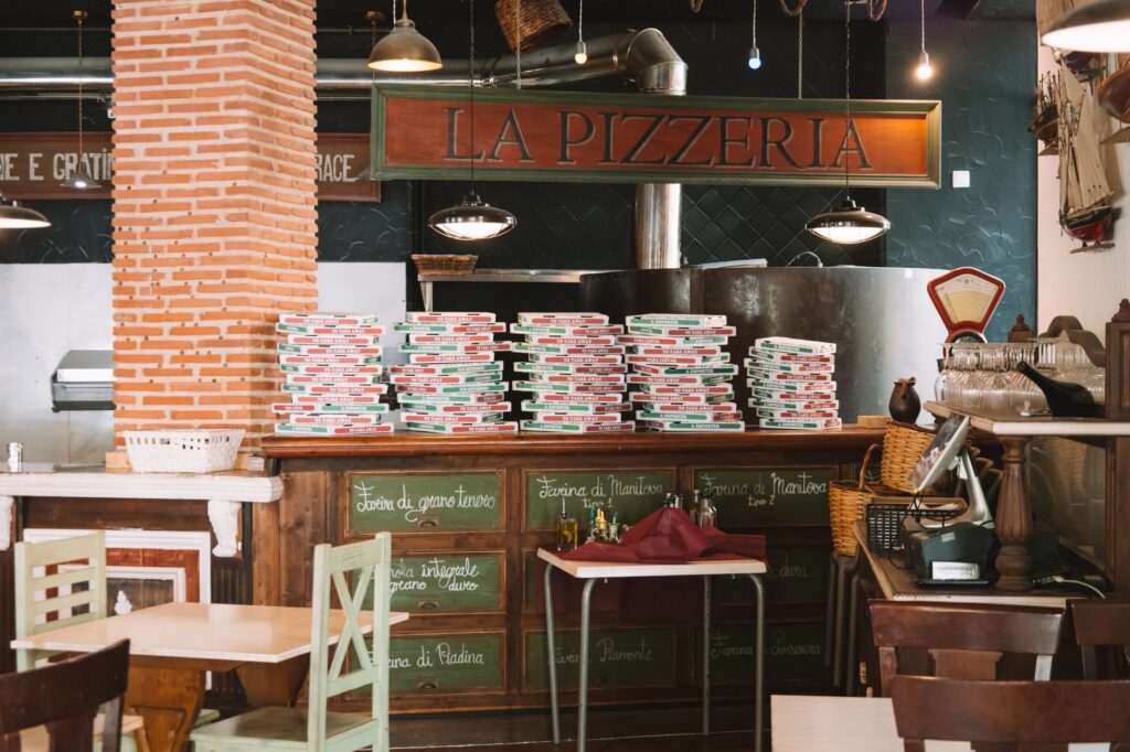 A hidden pizza spot with a warm ambiance, highlighting the charm of budget restaurants Las Vegas.