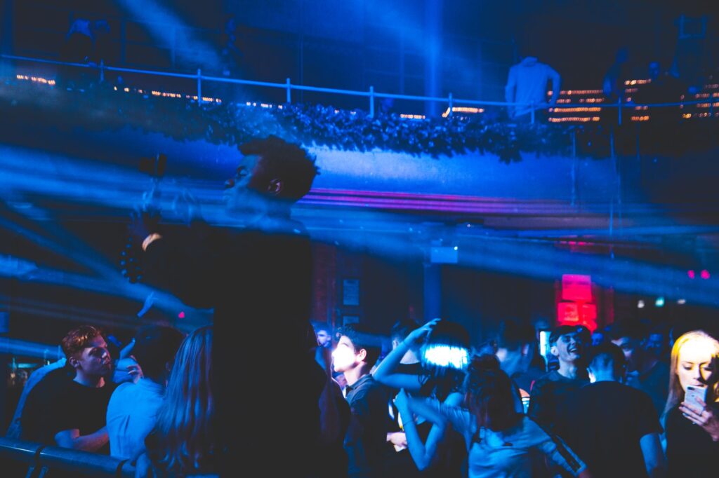 A lively dance floor at a popular Las Vegas nightclub filled with party-goers. — Las Vegas nightlife