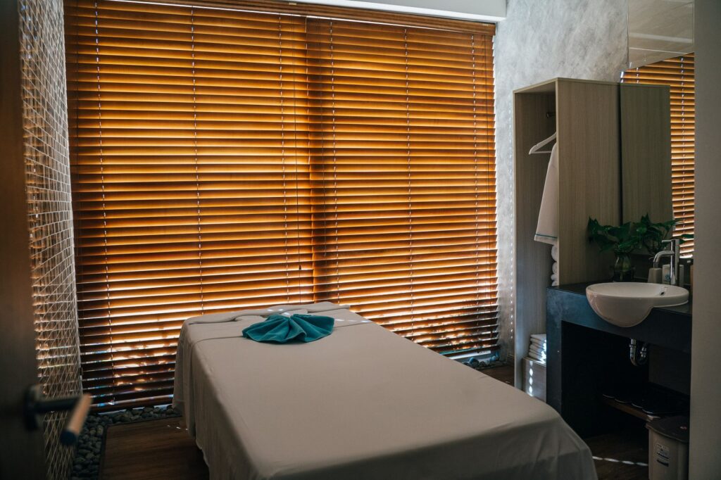 A luxurious spa treatment room, highlighting serene decor and relaxation options. — luxury hotels in Las Vegas