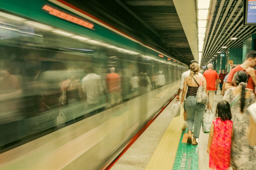 A public transportation scene in Las Vegas, illustrating how locals get around the city. — local tips Las Vegas