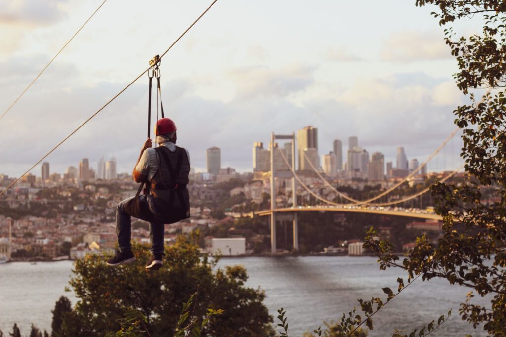 A thrilling zipline experience over the Las Vegas landscape — outdoor activities Las Vegas summer