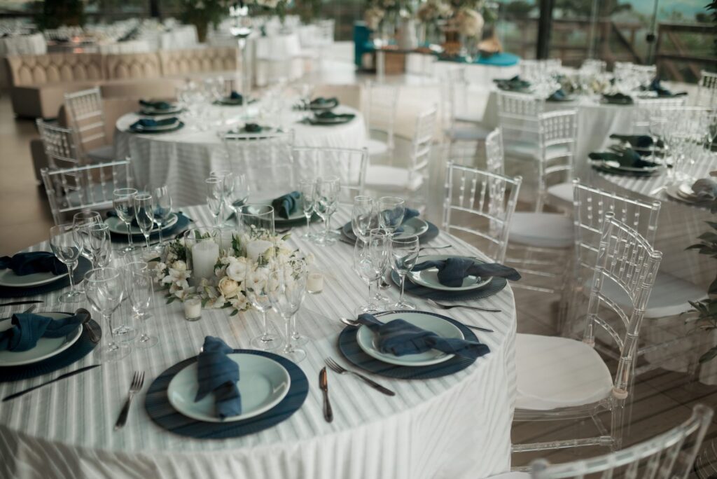 An elegant dinner setup with a view of the Las Vegas skyline, ideal for a special celebration. — bachelorette party in L…
