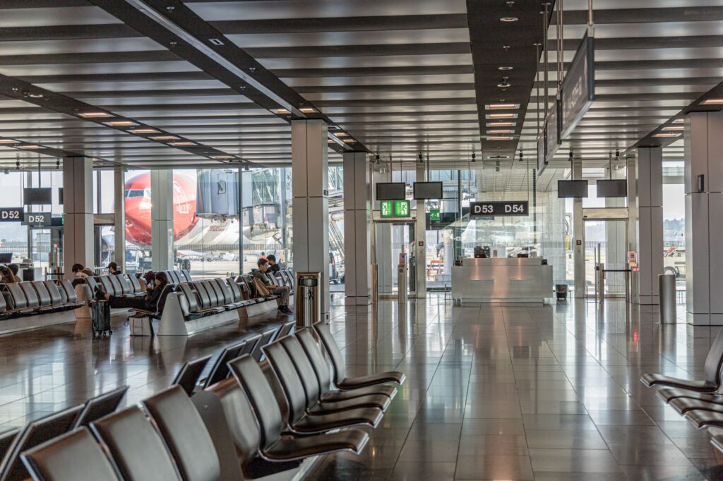 Map of the airport with highlighted terminals and amenities. — las vegas airport guide