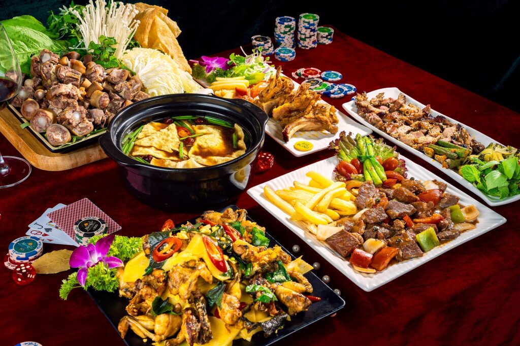 A beautifully arranged table featuring signature dishes from top eateries in Las Vegas. — new restaurants in Las Vegas