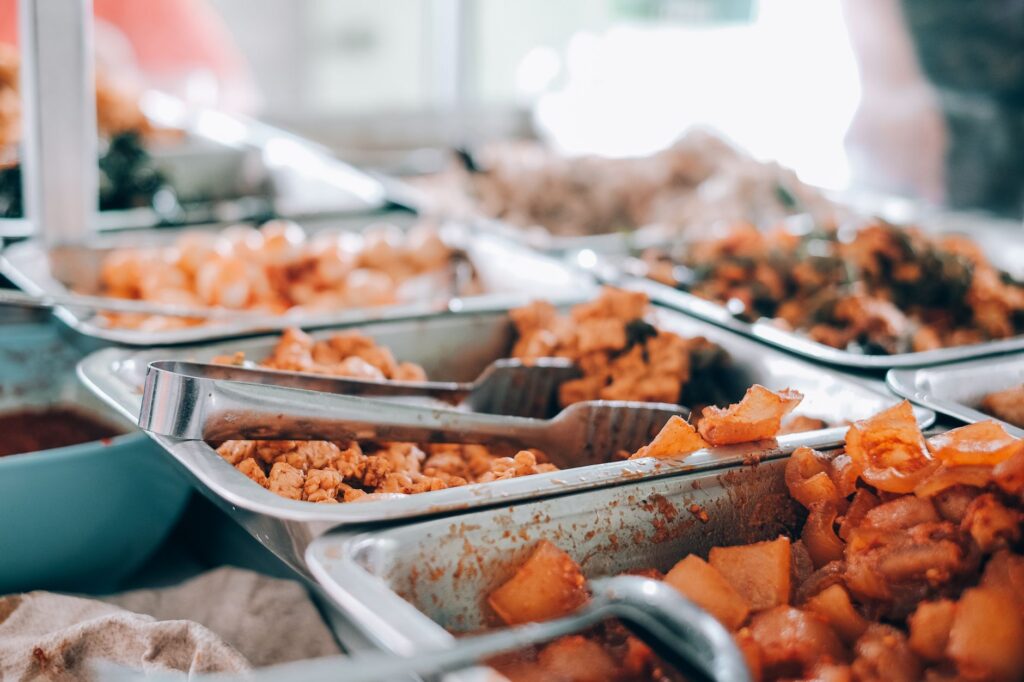 A colorful photo of a Las Vegas buffet showcasing affordable dining options. — best times to visit Las Vegas