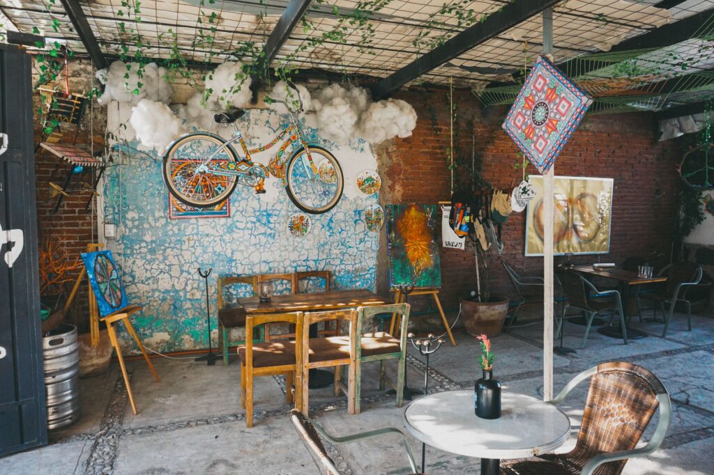 A cozy, lesser-known cafe in Las Vegas with vibrant decor and local art on the walls. — hidden gems Las Vegas