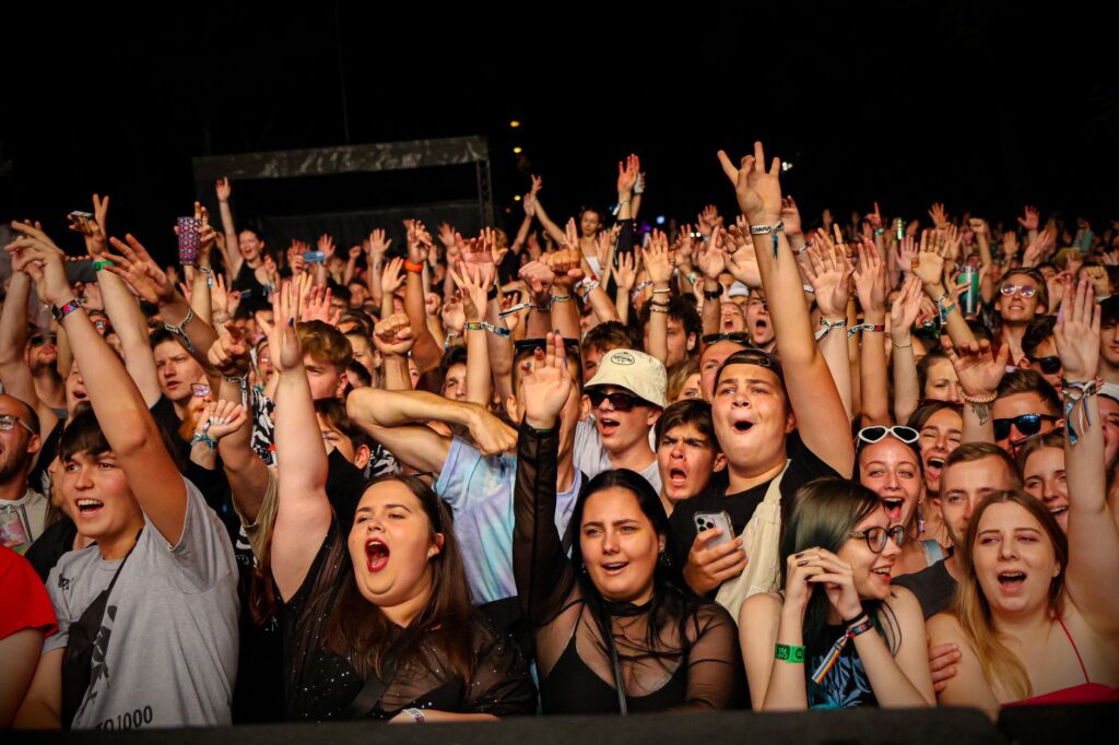 A crowd enjoying a major Las Vegas festival, highlighting the energy and excitement of seasonal events. — best time to v…