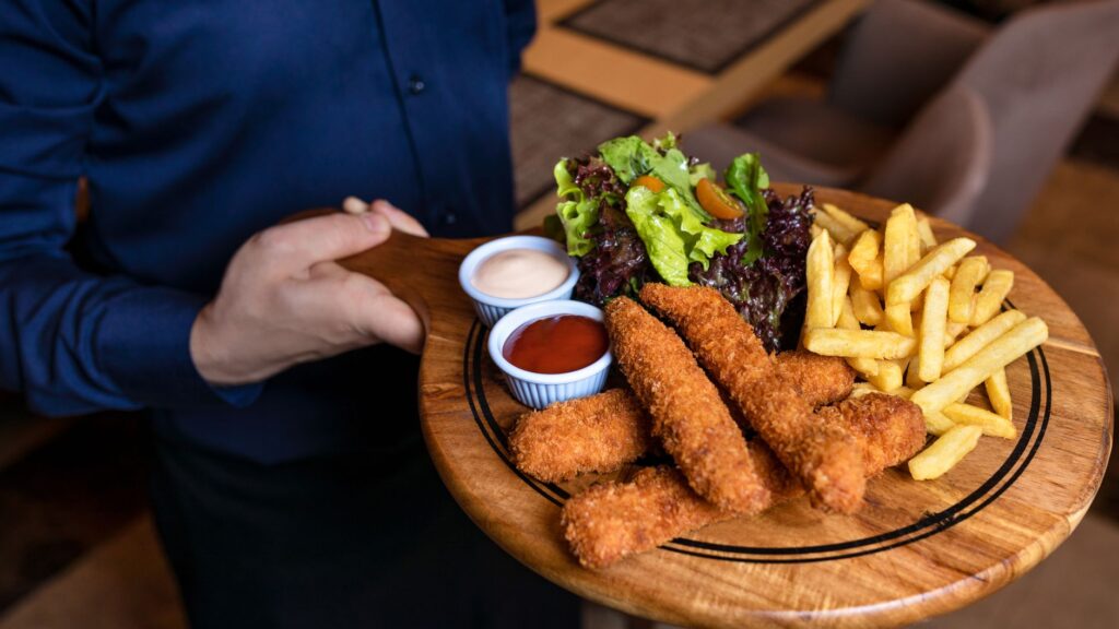 A delicious meal served at a budget-friendly restaurant on the Strip. — affordable hotels Las Vegas Strip