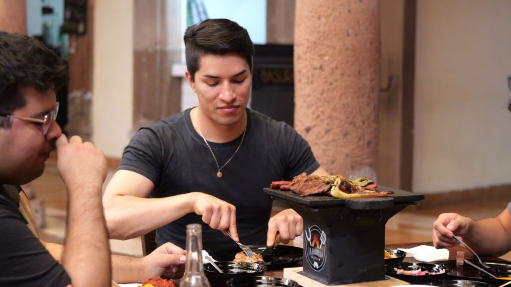 A family dining at a themed restaurant in Las Vegas — family activities Las Vegas