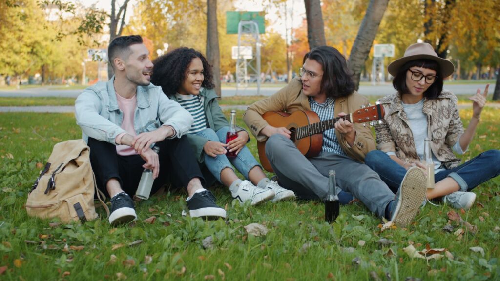 A group of friends enjoying a picnic in a local park, representing affordable outdoor activities. — free things to do in…